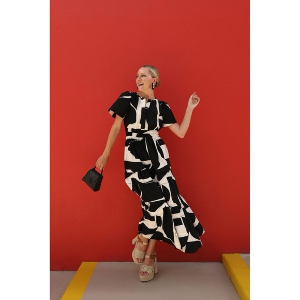 MAEVE by Anthropologie - Somerset Maxi Dress / Size XLarge / Black & White Print